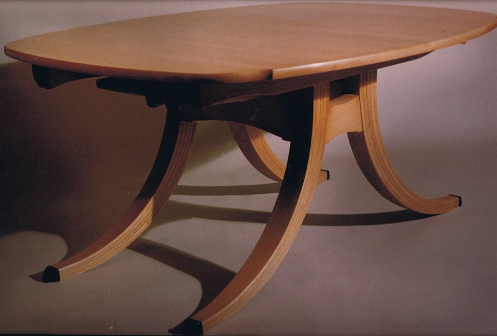 expanding maple dining table